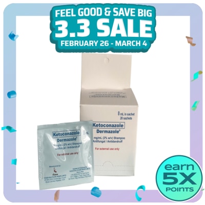 DERMAZOLE DERMAZOLE Ketoconazole Antidandruff Shampoo Sachet 8ml