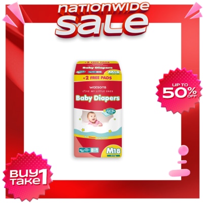 WATSONS WATSONS Baby Diaper Tape Medium 18+2 Pads
