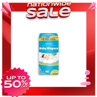 WATSONS WATSONS Baby Diaper Tape Large 16+2 Pads