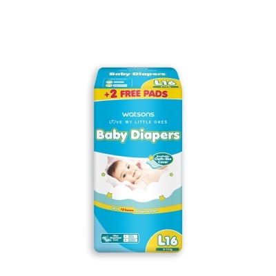 WATSONS WATSONS Baby Diaper Tape Large 16+2 Pads