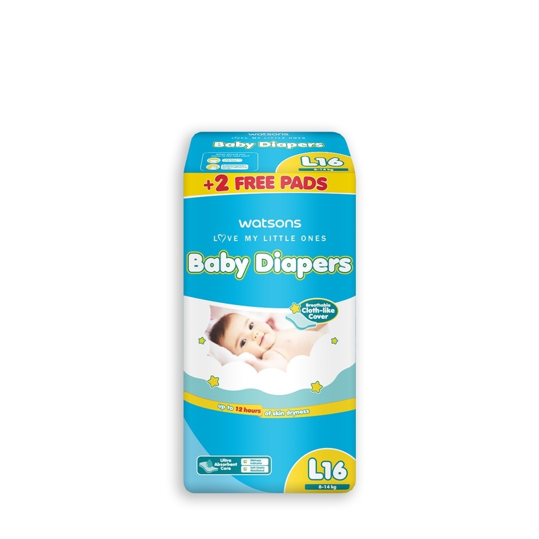 WATSONS Baby Diaper Tape Large 16+2 Pads