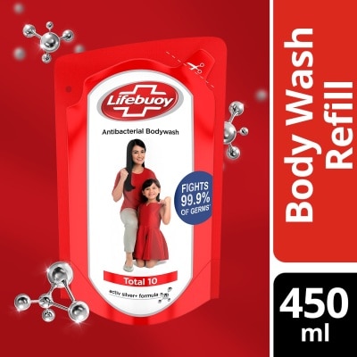 LIFEBUOY Antibacterial Bodywash Refill Total 10 450ml