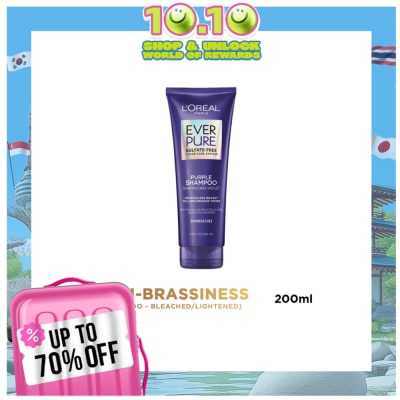 LOREAL Everpure Brass Toning Purple Shampoo 200mL [Sulfate Free]