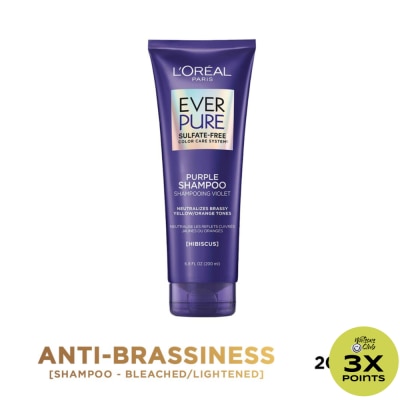 LOREAL Everpure Brass Toning Purple Shampoo 200mL [Sulfate Free]