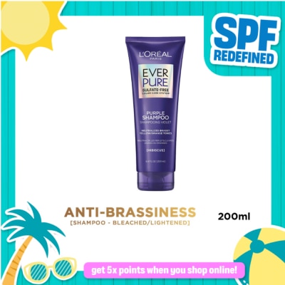 LOREAL - Everpure Brass Toning Purple Shampoo 200mL [Sulfate Free]