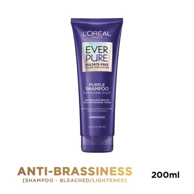 LOREAL Everpure Brass Toning Purple Shampoo 200mL [Sulfate Free]