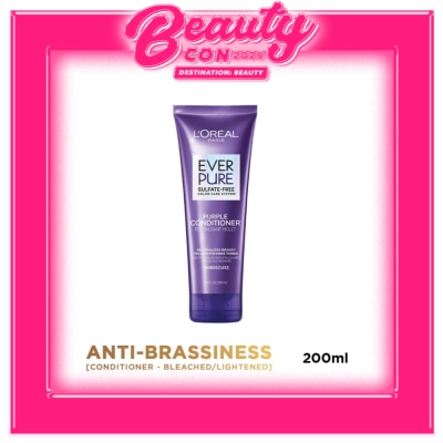 LOREAL Everpure Brass Toning Purple Conditioner 200mL [Sulfate Free]