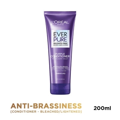 LOREAL Everpure Brass Toning Purple Conditioner 200mL [Sulfate Free]