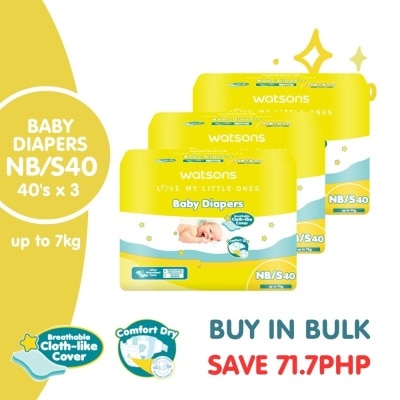 WATSONS Diaper Tape Jumbo Newborn 120pcs