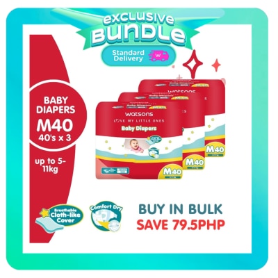 WATSONS Diaper Tape Jumbo Medium 120pcs