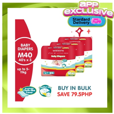 WATSONS Diaper Tape Jumbo Medium 120pcs