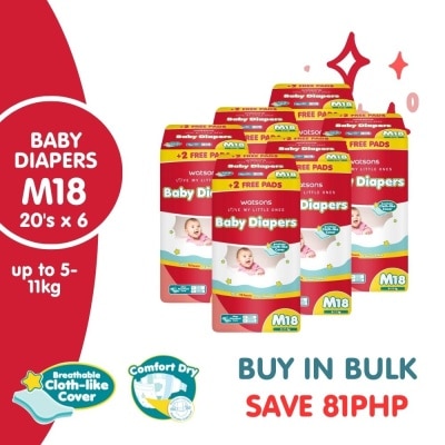 WATSONS Diaper Tape Medium Pack 120pcs