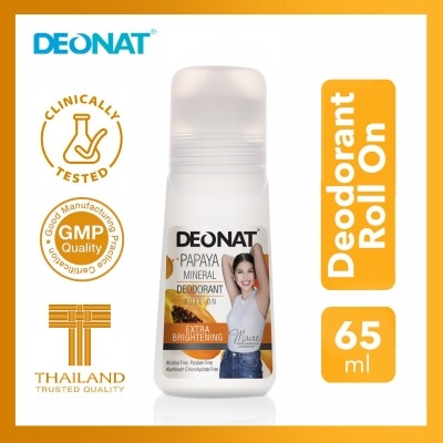 DEO NAT Papaya Mineral Deodorant Roll On 65ml