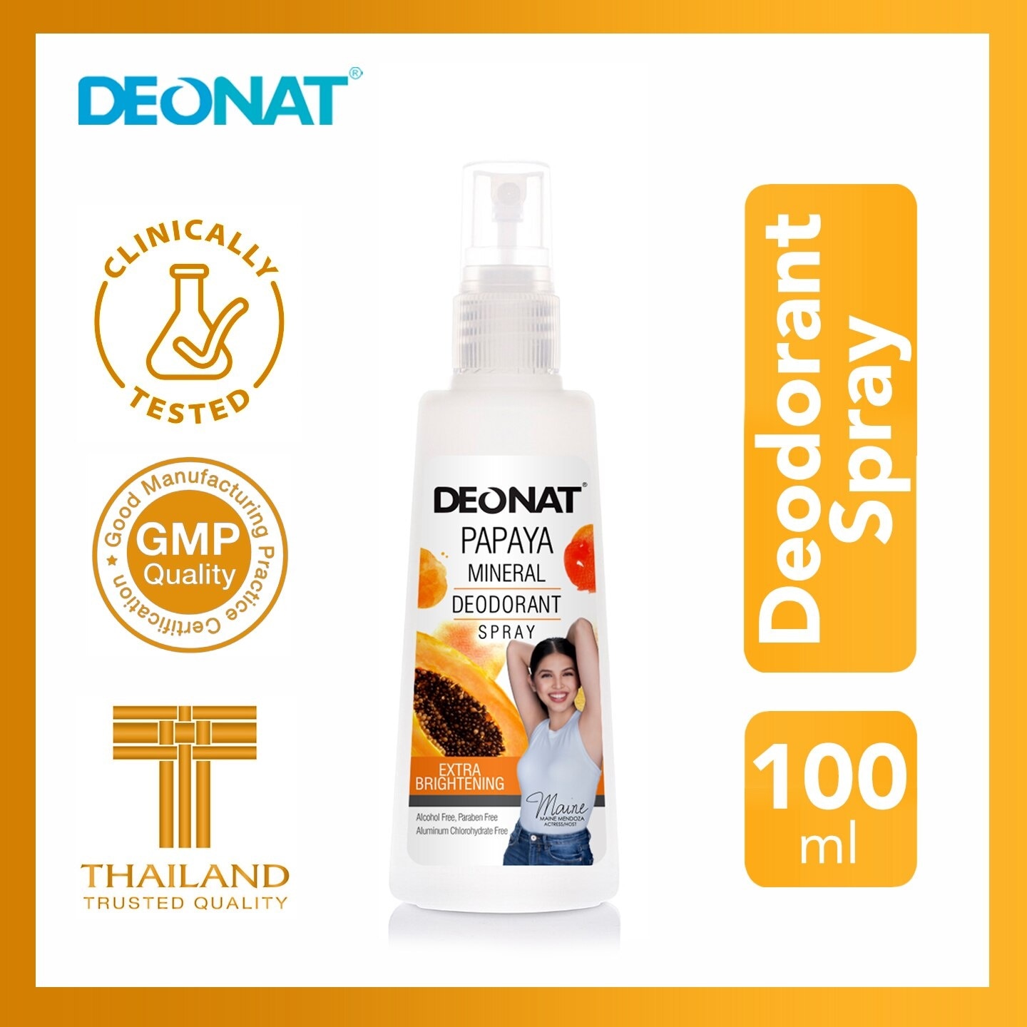 Papaya Mineral Deodorant Spray 100ml