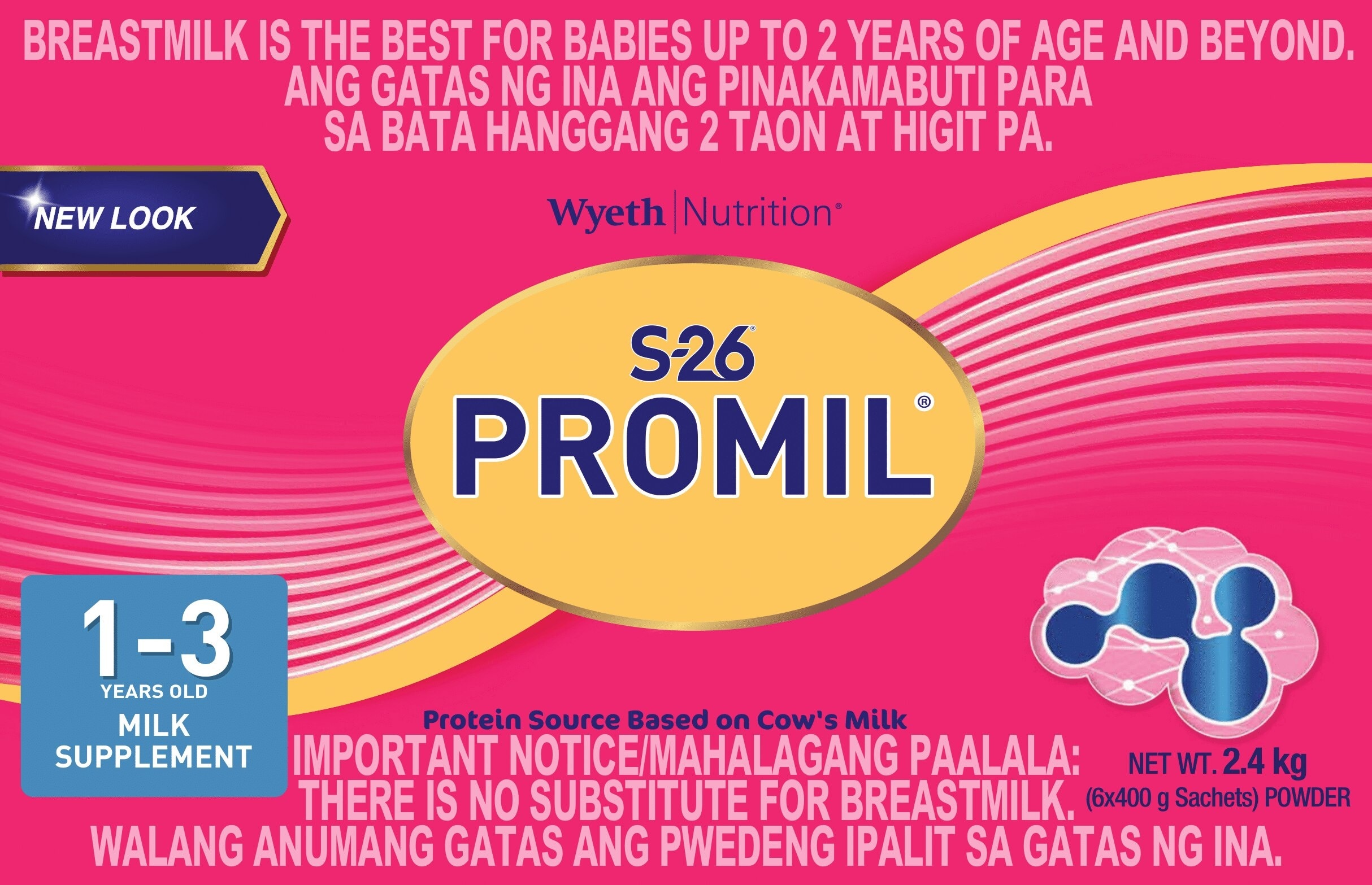Promil Three milk supplement for kids 1-3 years old, bag in box, 2.4kg