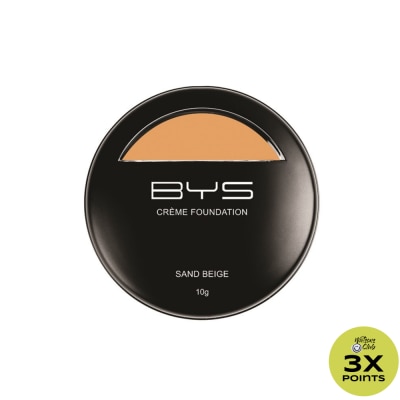 BYS Crme Foundation With Sponge Sand Beige 10g