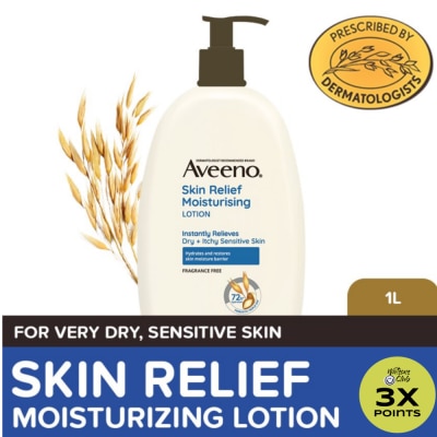 AVEENO Aveeno Skin Relief Body Lotion 1L - Lotion for Sensitive/Dry/Itchy Skin, Eczema, Atopic Dermatitis