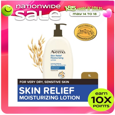 AVEENO - Aveeno Skin Relief Body Lotion 1L - Lotion for Sensitive/Dry/Itchy Skin, Eczema, Atopic Dermatitis