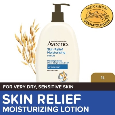 AVEENO Aveeno Skin Relief Body Lotion 1L - Lotion for Sensitive/Dry/Itchy Skin, Eczema, Atopic Dermatitis