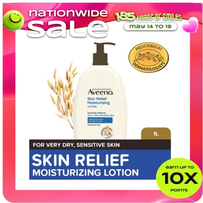AVEENO - Aveeno Skin Relief Body Lotion 1L - Lotion for Sensitive/Dry/Itchy Skin, Eczema, Atopic Dermatitis