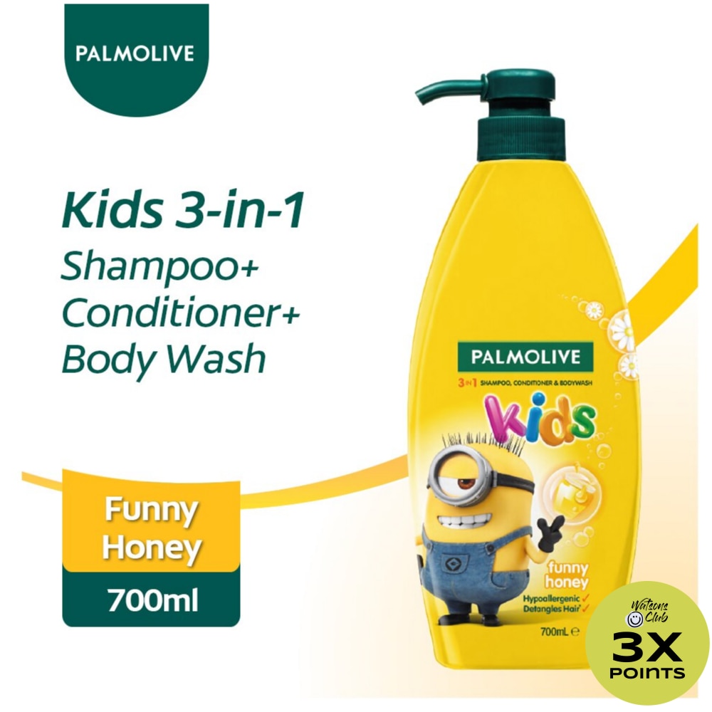 Kids 3-in-1 Shampoo, Body Wash and Conditioner Funny Honey 700ml