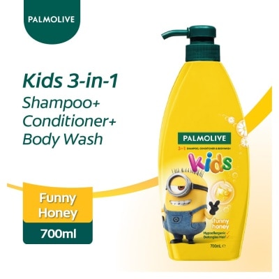 PALMOLIVE Kids 3-in-1 Shampoo, Body Wash and Conditioner Funny Honey 700ml