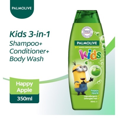 PALMOLIVE Kids 3-in-1 Shampoo, Body Wash and Conditioner Happy Apple 350ml