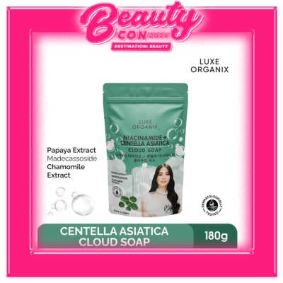LUXE ORGANIX Luxe Organix Niacinamide + Centella Asiatica Calming Cloud Soap 180g