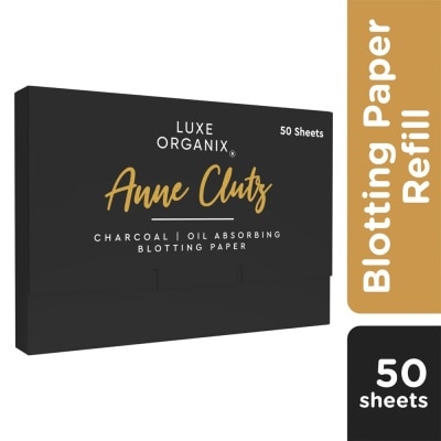 LUXE ORGANIX Luxe Organix Anne Clutz Charcoal Oil Absorbing Blotting Paper with Compact Mirror 50 Sheets