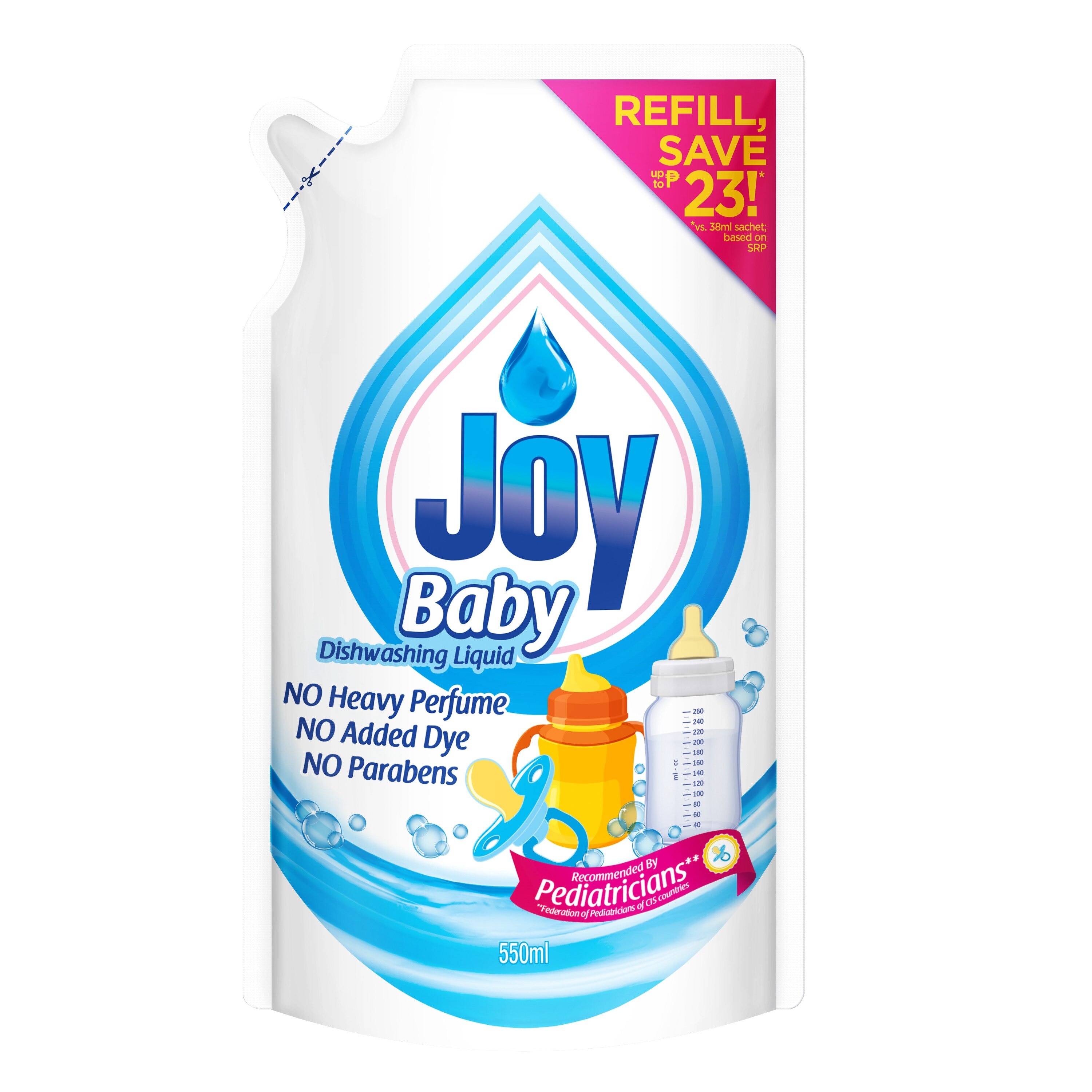 Joy Baby Dishwashing Liquid 550ml Refill