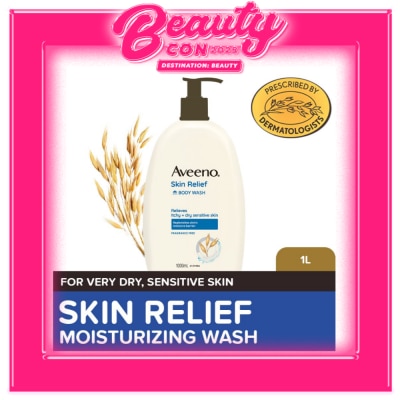 AVEENO Aveeno Skin Relief Body Wash 1L - Bodywash for Sensitive/Dry/Itchy Skin, Eczema, Atopic Dermatitis
