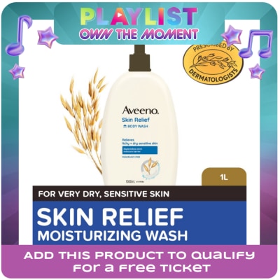 AVEENO - Aveeno Skin Relief Body Wash 1L - Bodywash for Sensitive/Dry/Itchy Skin, Eczema, Atopic Dermatitis