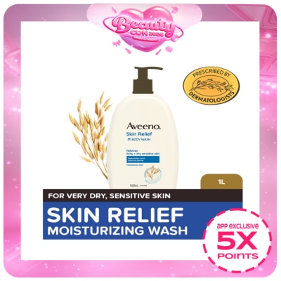 AVEENO - Aveeno Skin Relief Body Wash 1L - Bodywash for Sensitive/Dry/Itchy Skin, Eczema, Atopic Dermatitis