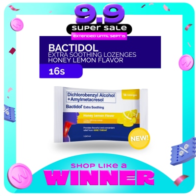 BACTIDOL - Bactidol Extra Soothing Honey Lemon Lozenge 16pcs for On-The-Go, Sore Throat, Itchy Throat image