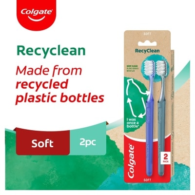 COLGATE Recyclean Toothbrush Twin Pack 2pcs