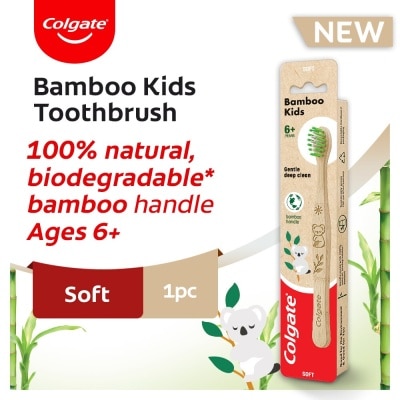 COLGATE Natural Bamboo Kids Toothbrush (6+ years) 1pc