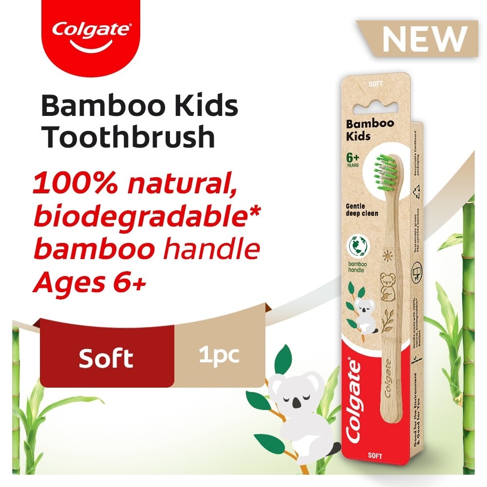 Natural Bamboo Kids Toothbrush (6+ years) 1pc