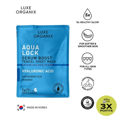 LUXE ORGANIX Luxe Organix Aqua Lock Serum Boost Sheet Mask 25ml