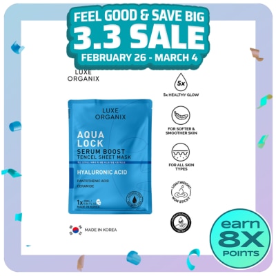 LUXE ORGANIX Luxe Organix Aqua Lock Serum Boost Sheet Mask 25ml