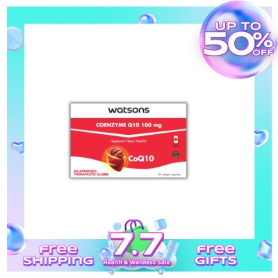 WATSONS GENERICS WATSONS GENERICS Coenzyme Q10 Softgel Capsule 100mg (Sold Per Piece)