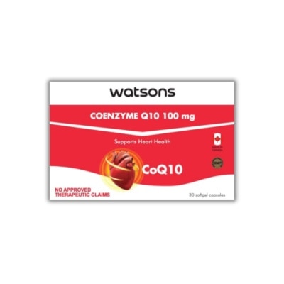 WATSONS GENERICS WATSONS GENERICS Coenzyme Q10 Softgel Capsule 100mg (Sold Per Piece)