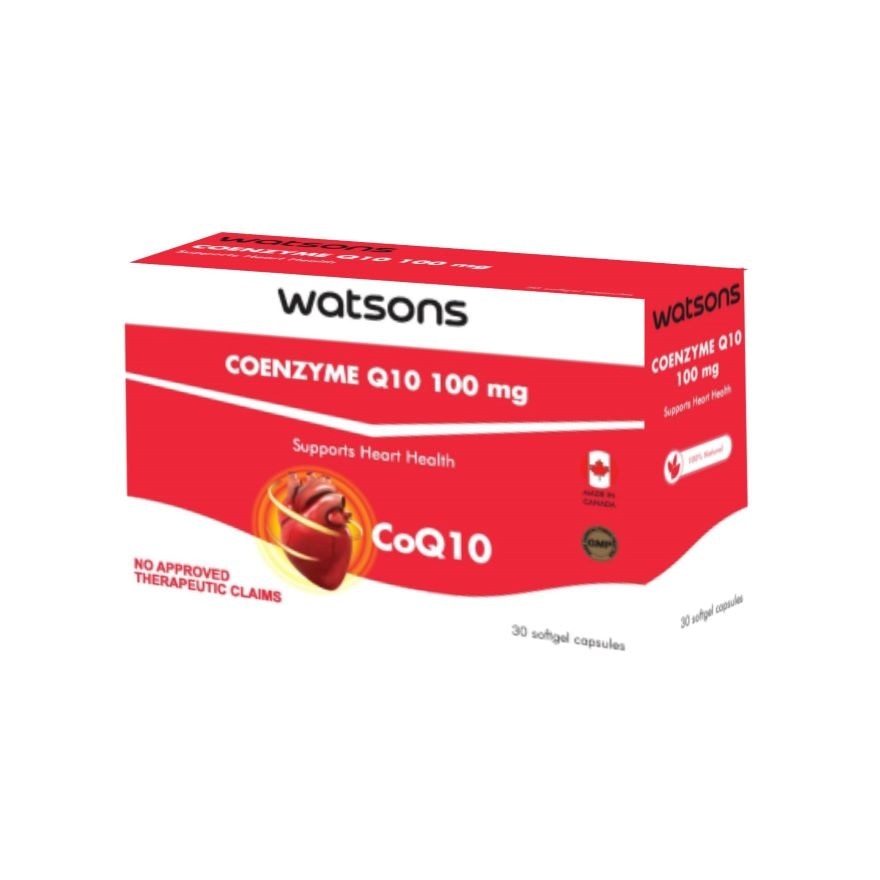 WATSONS GENERICS Coenzyme Q10 Softgel Capsule 100mg (Sold Per Piece)