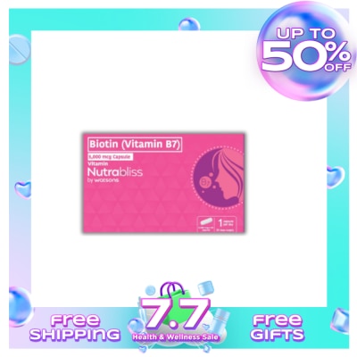 NUTRABLISS WS NUTRABLISS WS Biotin 5000mcg Capsule (Sold Per Piece)