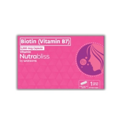 NUTRABLISS WS NUTRABLISS WS Biotin 5000mcg Capsule (Sold Per Piece)