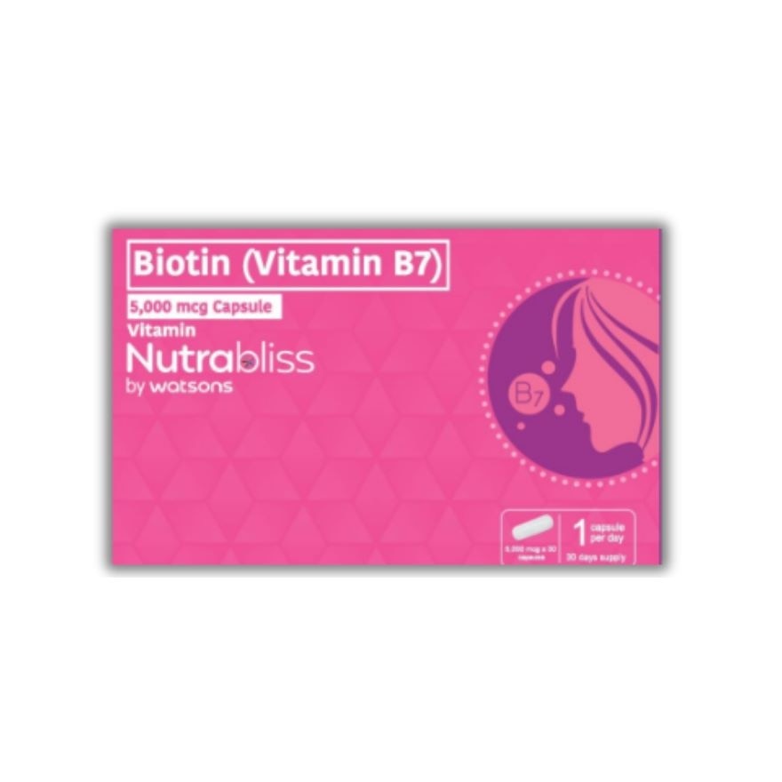 NUTRABLISS WS Biotin 5000mcg Capsule (Sold Per Piece)