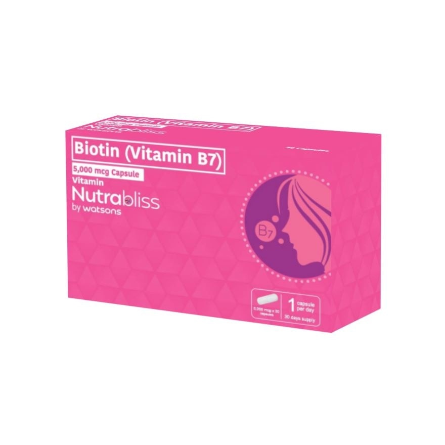 NUTRABLISS WS Biotin 5000mcg Capsule (Sold Per Piece)