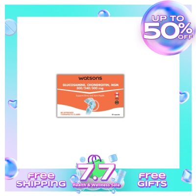 WATSONS GENERICS WATSONS GENERICS Glucosamine, Chondroitin, MSM 300/240/300mg (Sold Per Piece)