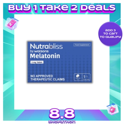 NUTRABLISS WS NUTRABLISS WS Melatonin 3mg (Sold Per Piece)