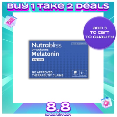 NUTRABLISS WS NUTRABLISS WS Melatonin 3mg (Sold Per Piece)