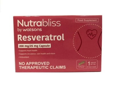 NUTRABLISS WS Resveratrol 200mg/25mg 1 Capsule